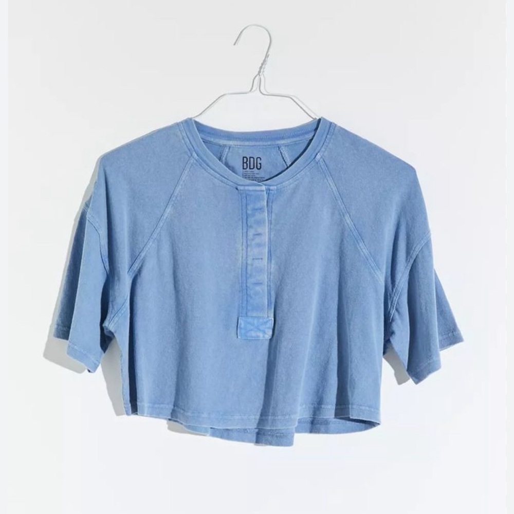 BDG Lily Crop Henley Tee